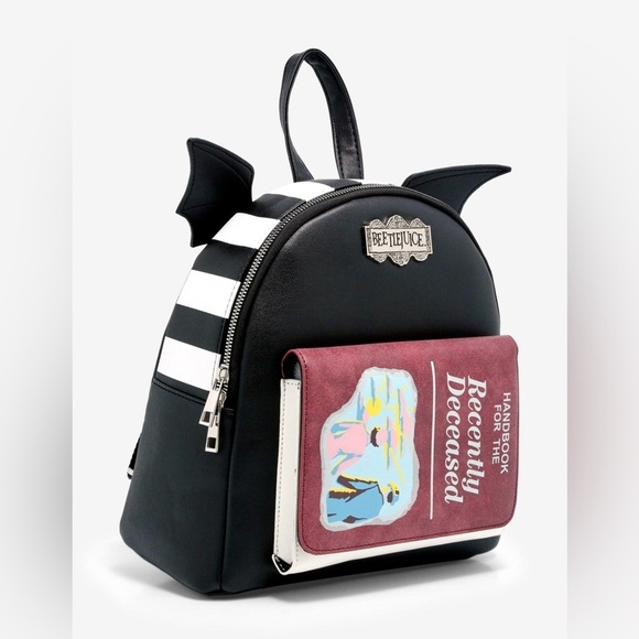 NWT Beetlejuice Recently Deceased‎ Handbook Bat Wing Mini Backpack - Picture 3 of 10